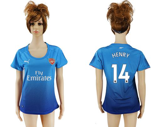 Women's Arsenal #14 Henry Away Soccer Club Jersey - Click Image to Close